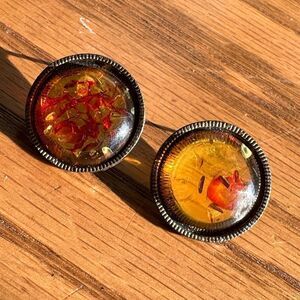 Vintage Art Deco Amber Earrings